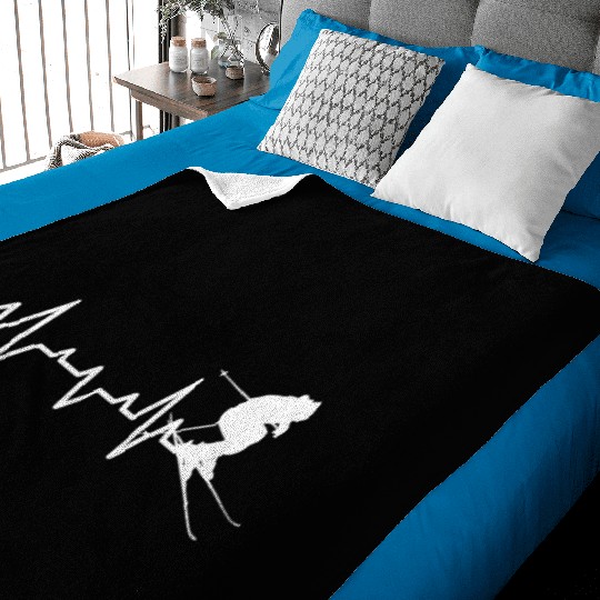 Skiing Mountains Winter sports Nature Baby Blankets