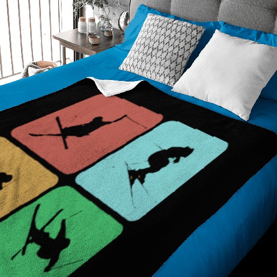 Skiing Mountains Winter sports Nature Baby Blankets