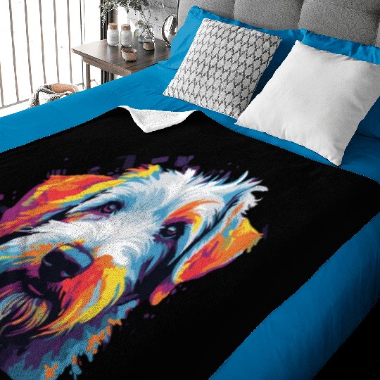 Watercolor Colorful Sealyham Terrier Baby Blankets