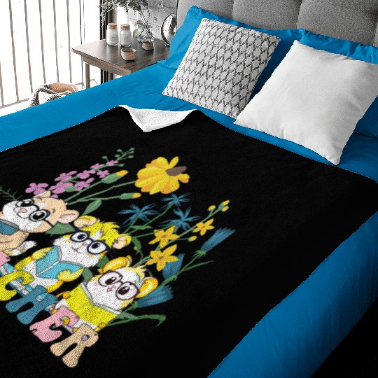 Wildflower Teacher Baby Blankets, Groovy Hamster Educator