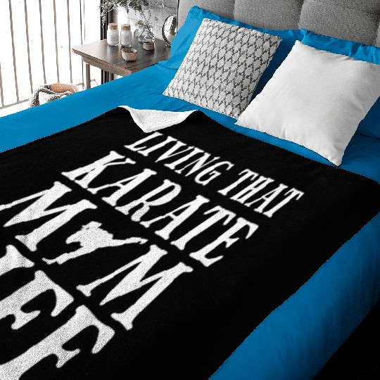 Living That Karate Mom Life Martial Artist Baby Blankets