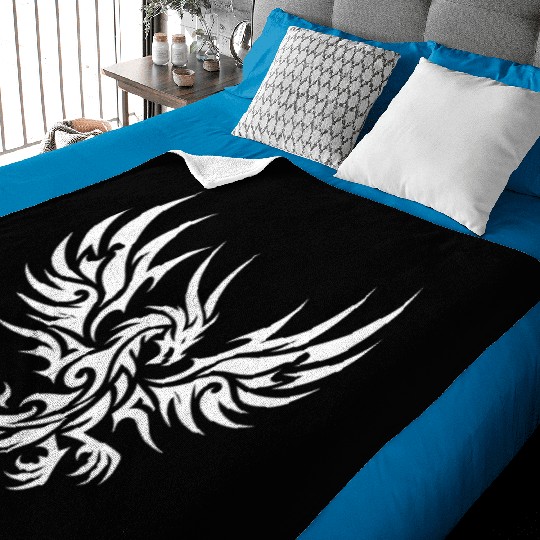 Wild Tattoo Tribal Dragon With Wings Baby Blankets