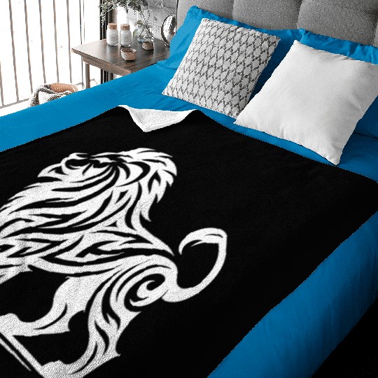 Elegant Proud T Tattoo Lion Baby Blankets