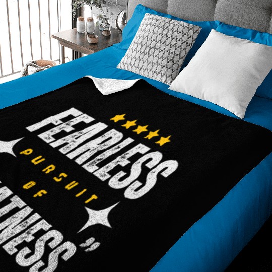 Fearless Pursuit of Greatness Baby Blankets