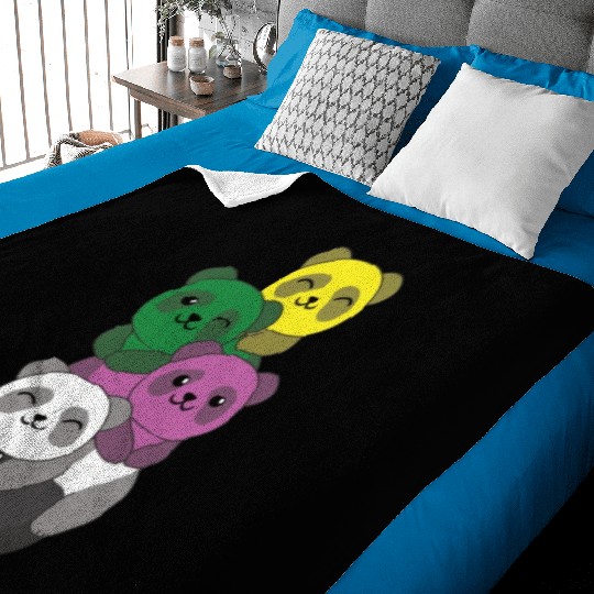 Ceterossexual Flag Pride Lgbtq Cute Panda Baby Blankets