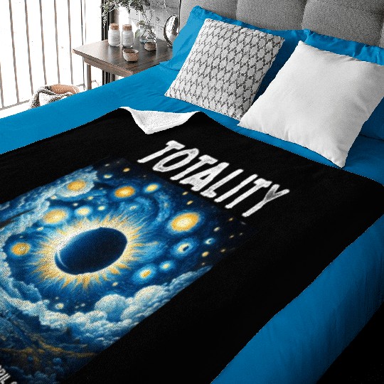 Solar Eclipse 2024 Totality April 8th Astronomy Baby Blankets