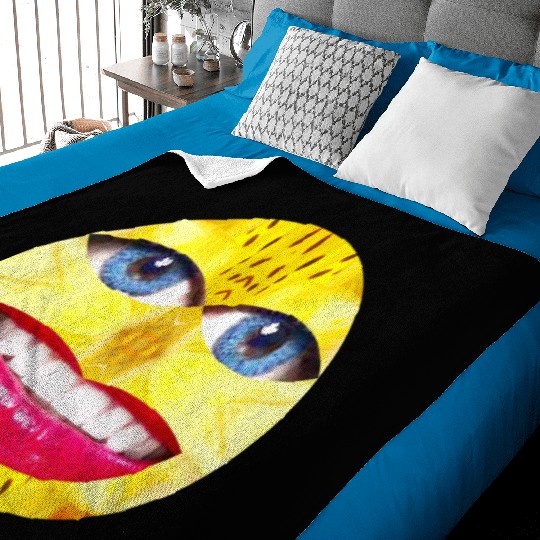 Smile Face Have a Nice Day Promote Happiness Joy Baby Blankets