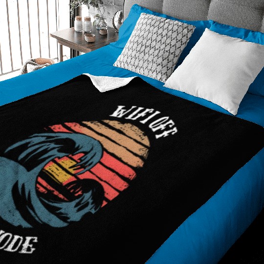 WiFi Off Surfer Mode Surfing Sunset Vintage Gift Baby Blankets