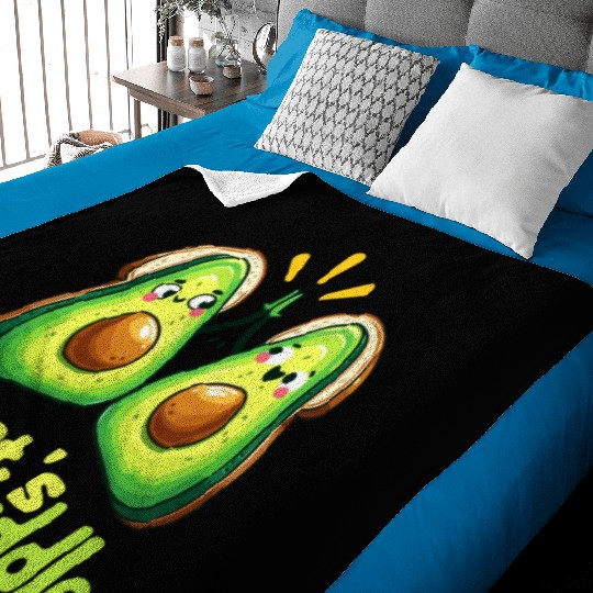 Let's Avo-Cuddle Cute Avocado Love Baby Blankets