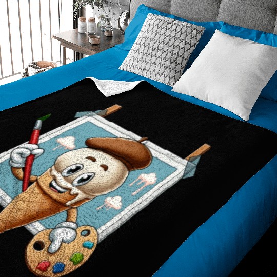 Creative Ice Cream Character Masterpiece Baby Blankets