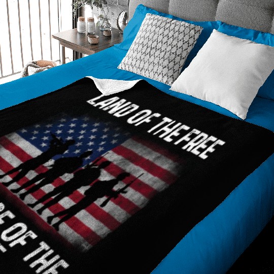 Land of the free because of the brave Baby Blankets
