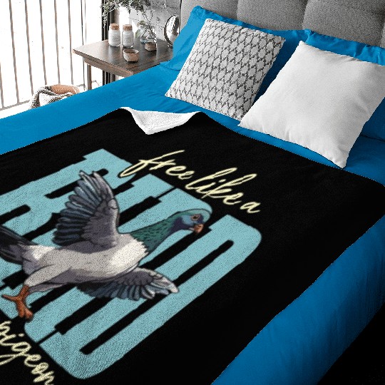 Homing Pigeon Free Like A Bird Maybe Pigeon Lover Baby Blankets