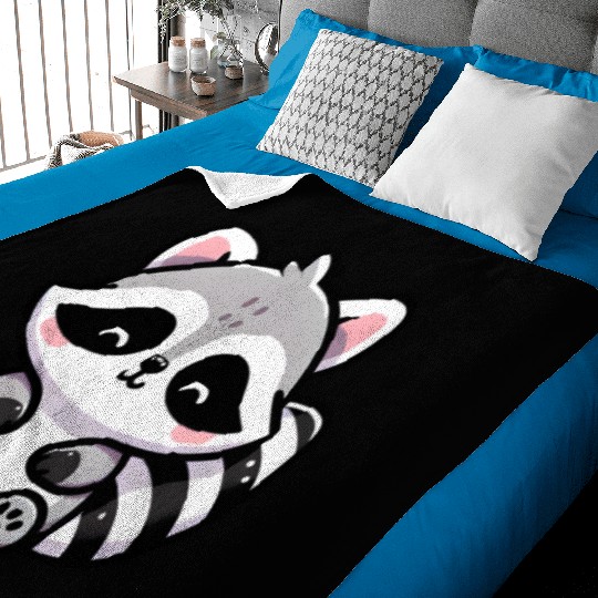 Cute Raccoon Cub Baby Blankets