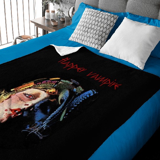 Flapper Vampire, Art Deco, Vintage Horror Series Baby Blankets