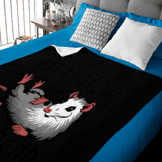 Funny Possum Live slow play dead Street Cat Baby Blankets