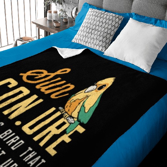 Sun Conure Noun Loud Pet Bird Animal Lover Conure Baby Blankets