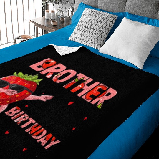 Brother of the Berry Sweet One Strawberry Baby Blankets
