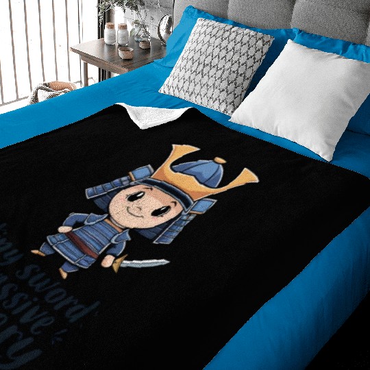 Chibi Samurai Baby Blankets