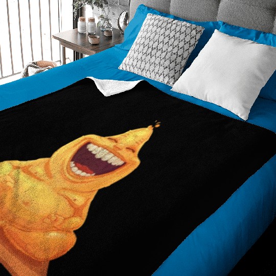 Joyful Yellow Creature Embracing Laughter Baby Blankets