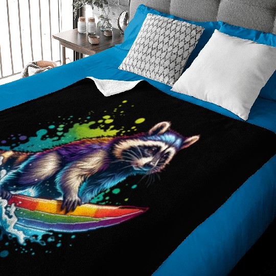 Raccoons Baby Blankets, Raccoon Baby Blankets, Gift for Raccoon