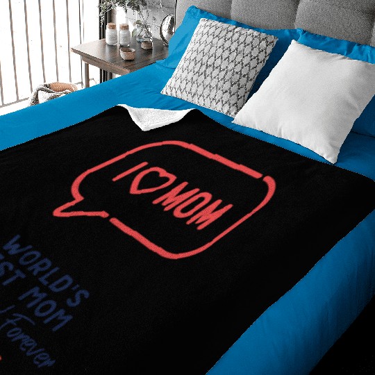 i love mom Baby Blankets