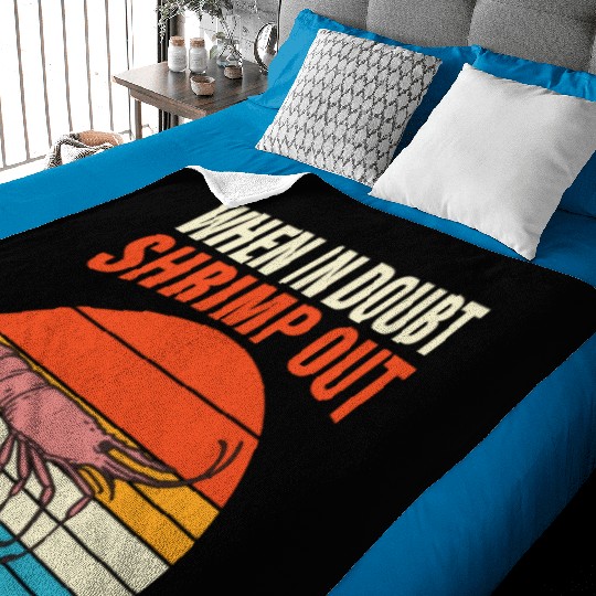 When In Doubt Shrimp Out Retro BJJ Brazilian Baby Blankets