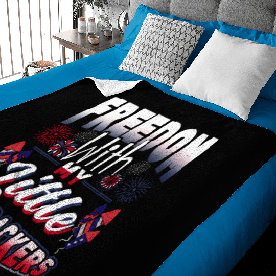 Freedom Firecrackers Patriotic Teacher Baby Blankets