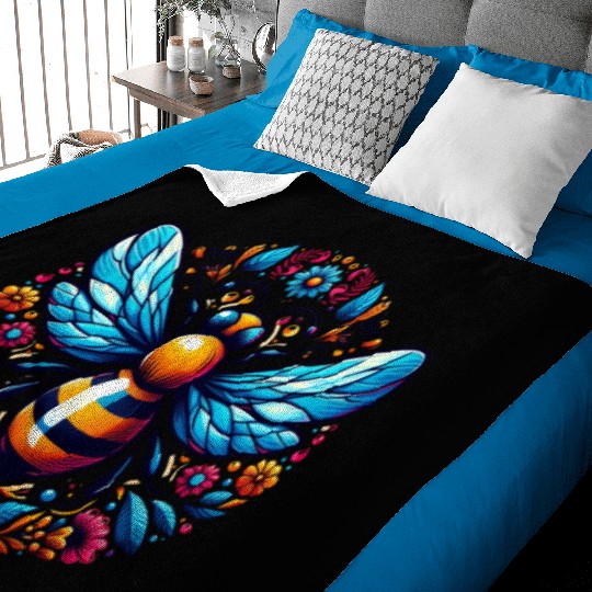 Queen Bee Jewelry Jewels Cute Beekeeping Beekeeper Baby Blankets