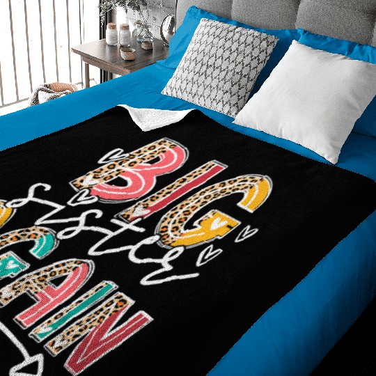 Big Sister Again Soon To Be Sis Announcement Baby Blankets