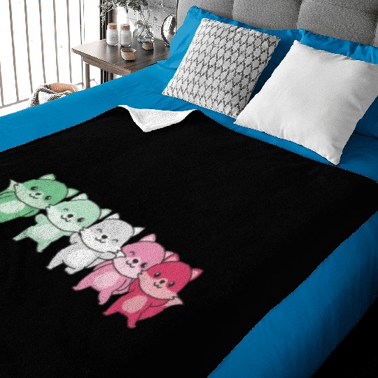 Abrosexual Flag Pride Lgbtq Cute Fox Baby Blankets