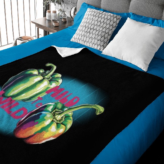 Mild to wild bel pepper Baby Blankets