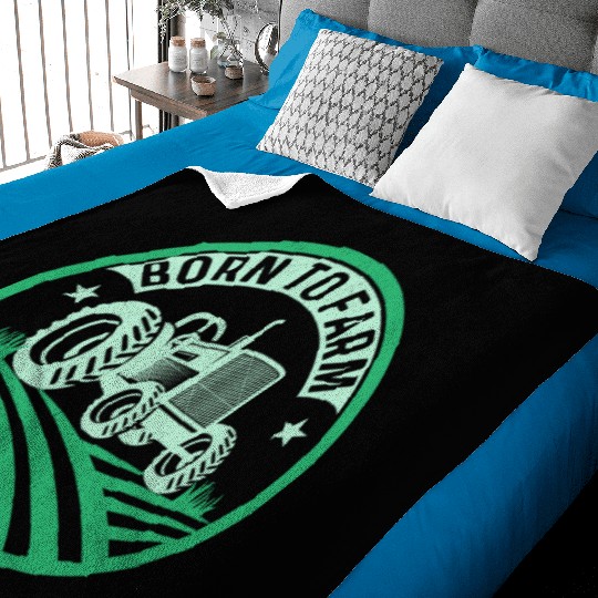 Born To Farm Farming Animal Farmer Baby Blankets