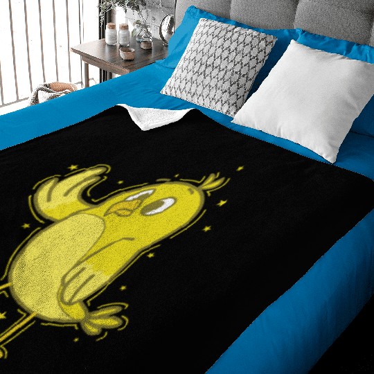 Canary waving Baby Blankets