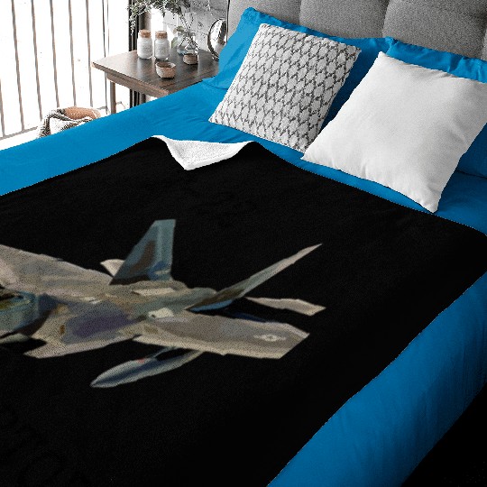 Air Force F-22 Raptor Fighter Jet Military Pilot Baby Blankets