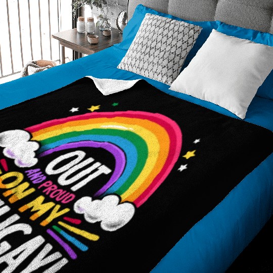 Birthgay Gay Pride Flag Pride Month Equal Rights Baby Blankets