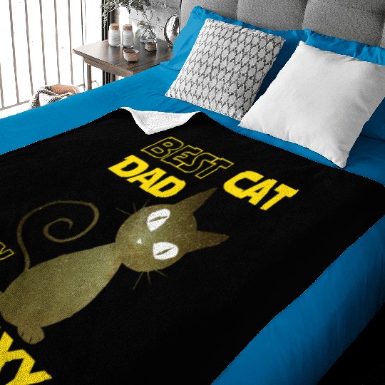 Galaxy Cat Best Cat Dad Baby Blankets