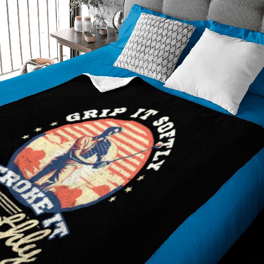 4th Of July Golf Grip Softly Stroke Smoothly Baby Blankets