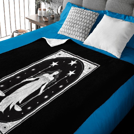 Themis Tarot Card Astrology Occult Mystical Baby Blankets
