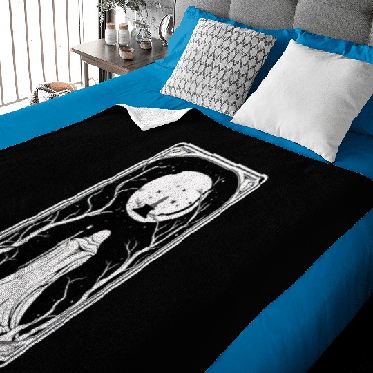 Hermit Tarot Card Astrology Occult Mystical Baby Blankets