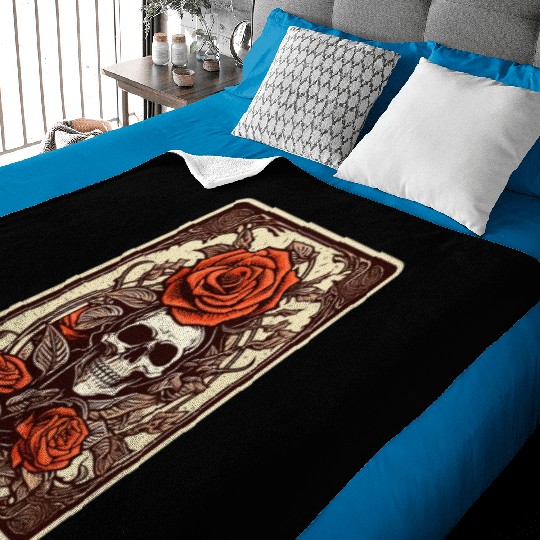 Rose Tarot Card Reader Astrology Occult Baby Blankets