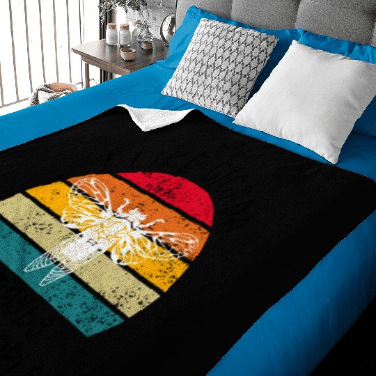 I Like Cicada & Maybe Like 3 People, Retro Sunset Baby Blankets