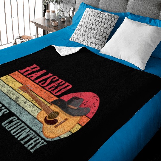 Raised On 90's Country Music Cowboy Aesthetics Baby Blankets