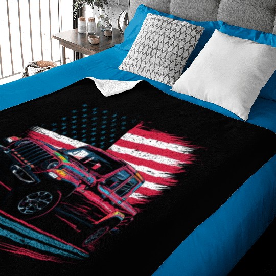 Jeep Gladiator JT US Flag Baby Blankets