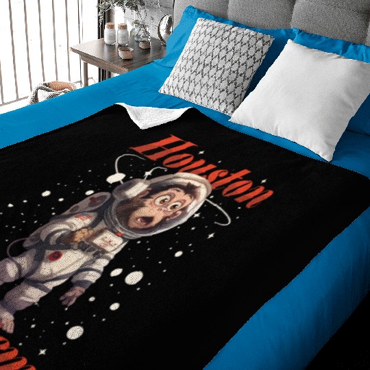 Houston we have a problem astronaut space monkey Baby Blankets