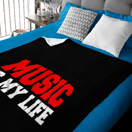 Music Is My Life Party Club Concert Sound Love Baby Blankets