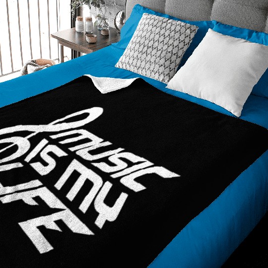 Music Is My Life Party Club Concert Sound Love Baby Blankets