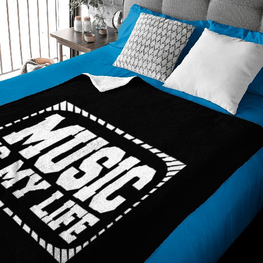 Music Is My Life Party Club Concert Sound Love Baby Blankets