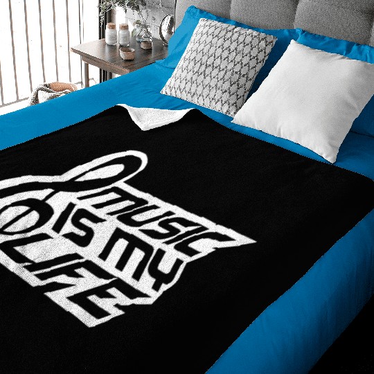 Music Is My Life Party Club Concert Sound Love Baby Blankets