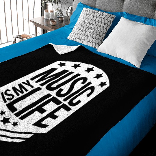 Music Is My Life Party Club Concert Sound Love Baby Blankets