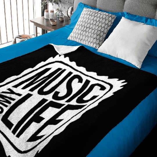 Music Is My Life Party Club Concert Sound Love Baby Blankets